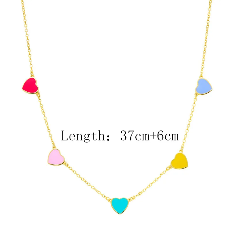 Slovehoony Fashion18k Gold Colorful Enamel Heart Locket Necklaces Designer 925 Sterling Silver Dainty Chocker Necklace For Women