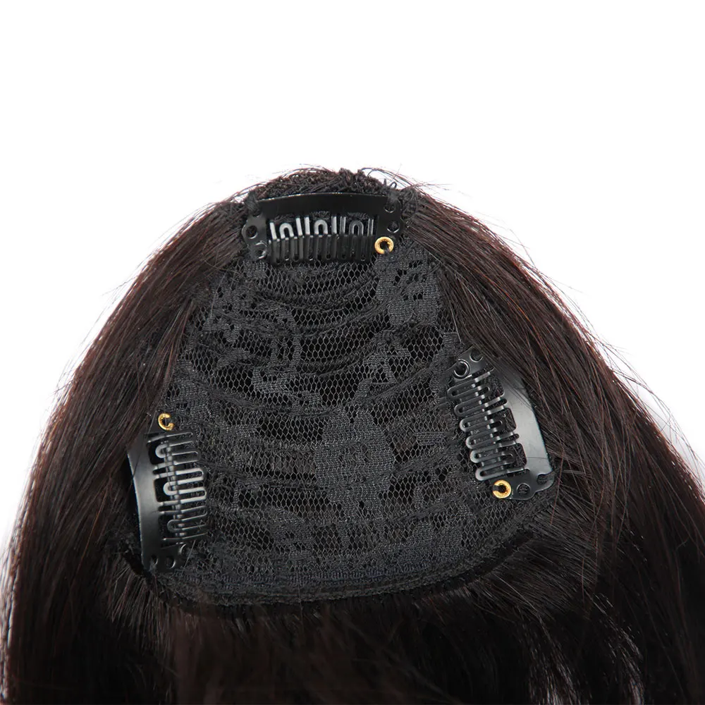 Human Hair Bangs 8inch 20g clip in Straight Remy Natural Fringe Hair 3 clip Front Bangs
