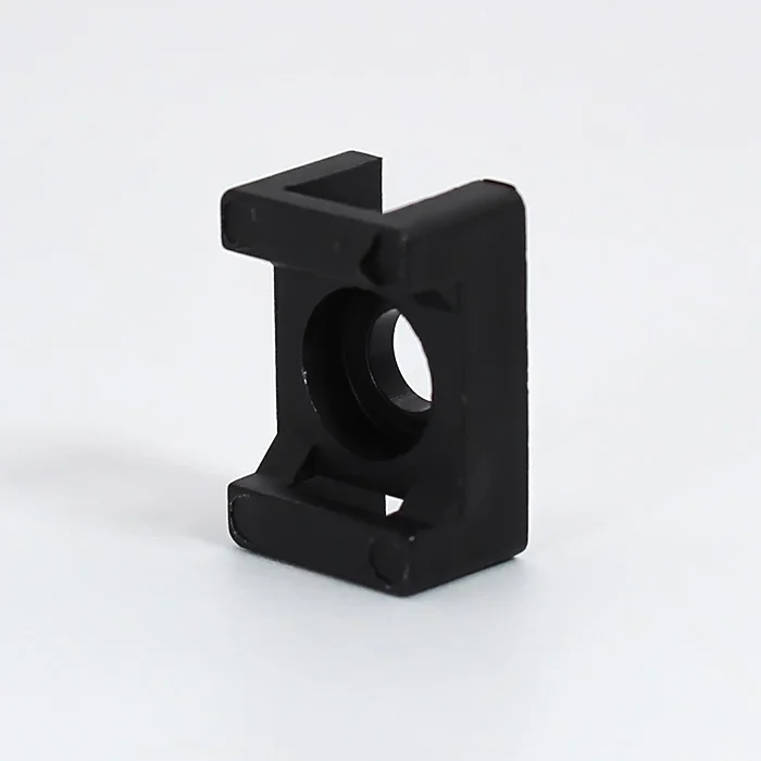 Wholesale 100PCS Plastic Black cable fixing seat ties wire harness clips saddle type mount wire holder cable management