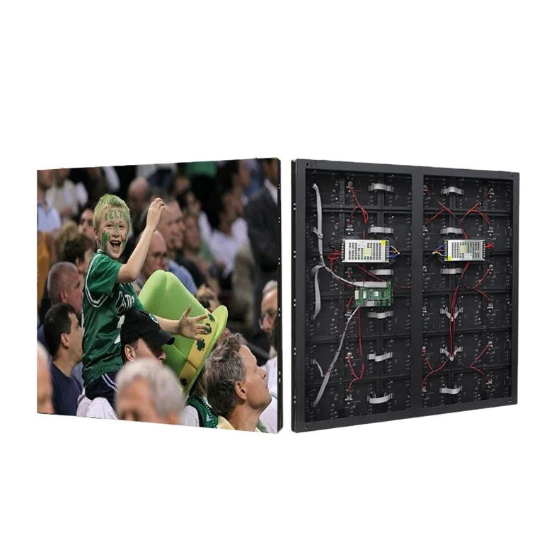 Simple Iron Cabinet Fixed LED Screen Display P2 P2.5 P3 P4  Modular Panel 960x960 mm Front Maintenance led wall billboard