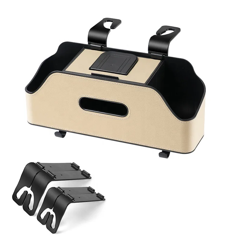 Car seat back storage box Car tissue box multi-functional hanging bag water cup storage rack mobile phone stand