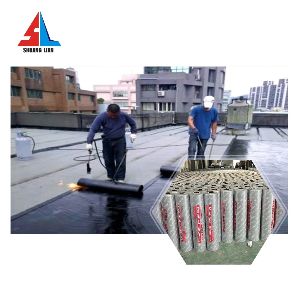 OEM/ODM Factory Price 3mm 4mm Thickness 1m Wide SBS Hot Melt Modified Asphalt Waterproofing Membrane For Roof Wall