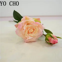 Real Touch Moisturizing Rose DIY Party Decoration Silk Artificial Flower Rose Wedding Wall Flowers Festival Home Decor