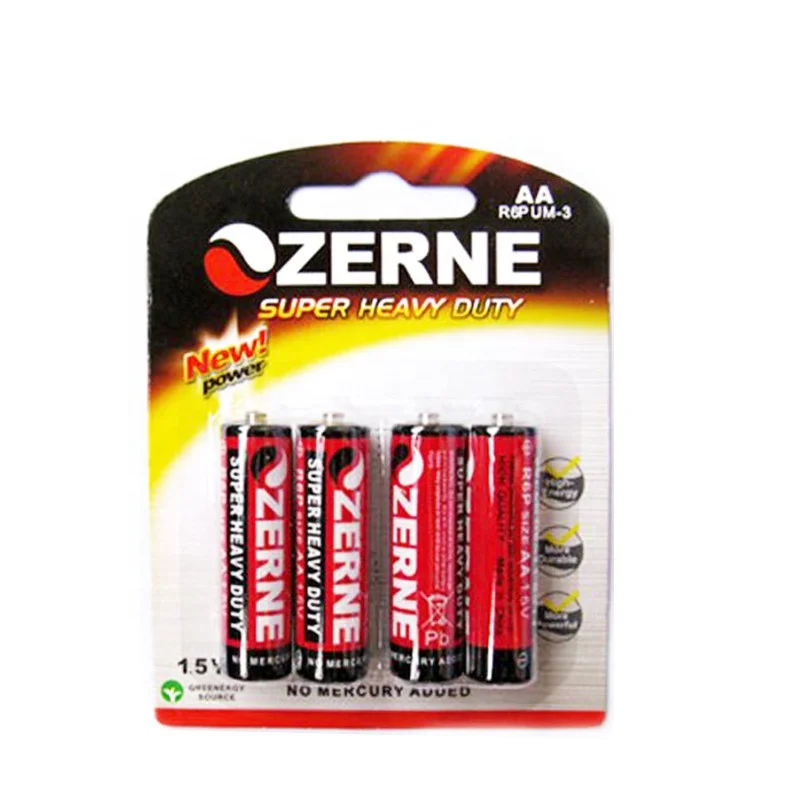 Обычная сухая батарея 1,5 в UM3 R6, сухие батареи размера AA