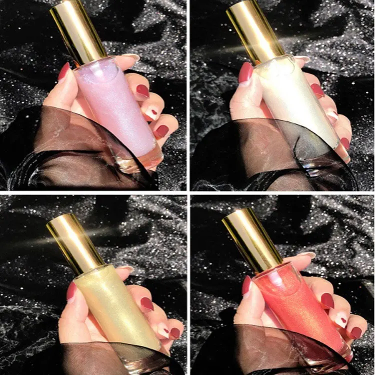 Custom Logo Private Label Sunshine Organic Mineral Liquid Highlighter Face Body Glow Makeup Body Shimmer Spray