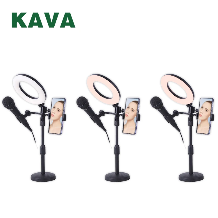 Путешествия vlog круглой формы портативный tik tok телефон стенд фото в прямом эфире 6 дюймов led