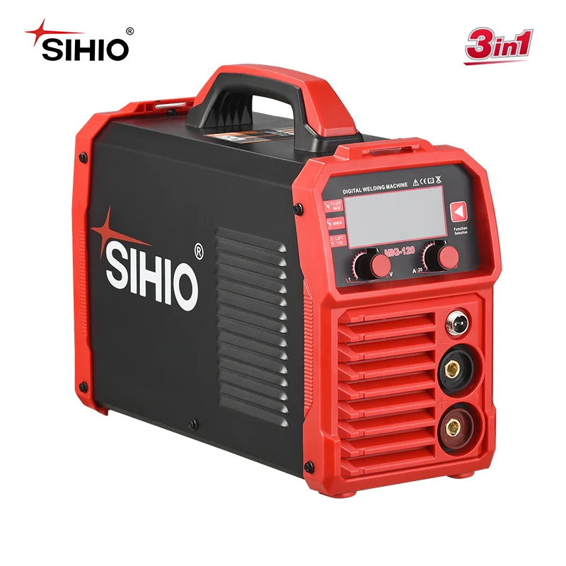 Sihio Soldador Digital Portable MIG Welders Flux Core 3 In 1 Mma Lift Tig Mig-160 Gasless MIG Welding Machine