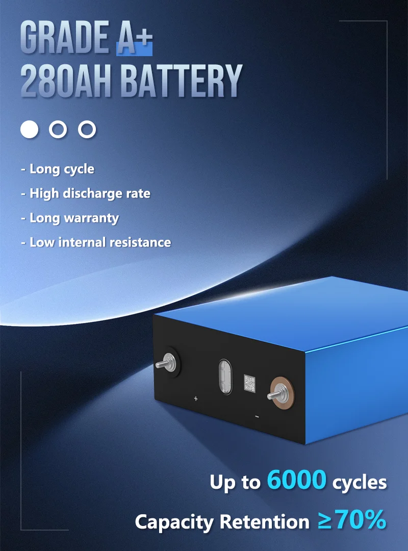 8000 Cycling Lifes 3.2V LiFePo4 BATTERO TECH 280Ah 300Ah 320Ah Battery Cell for Home Storage System