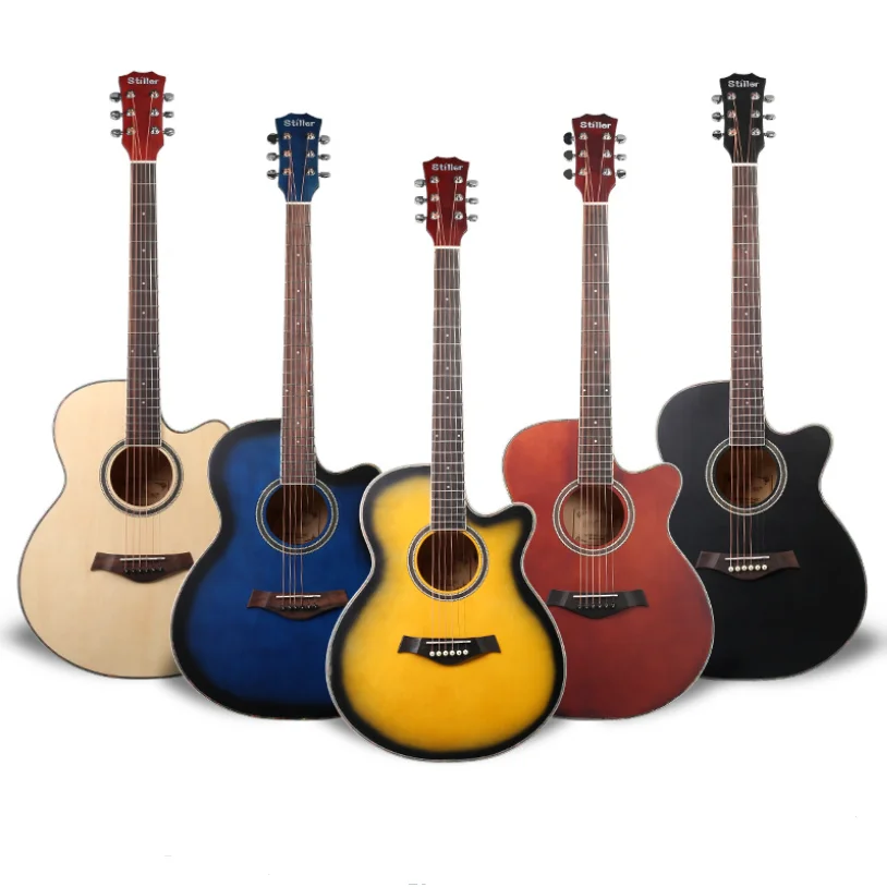 GM001  Factory Acoustic Guitar Beginners 40 Inch Basswood Cheap Acoustic Guitar