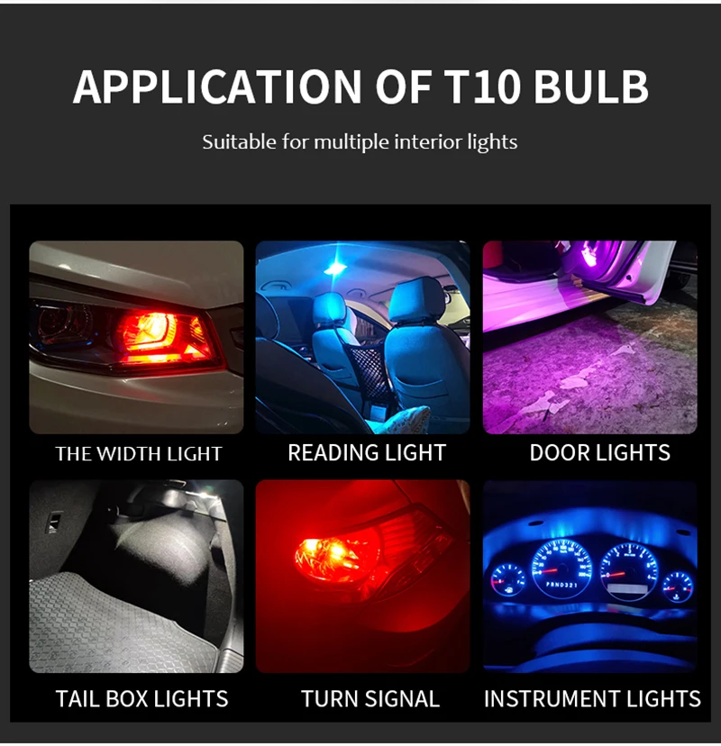 LED T10 24V W5W Ceramics 2835 3SMD 168 194 Wedge Licence Plate Lights W5W Turn Side Lamp Reading Dome Light Auto Parking Bulb