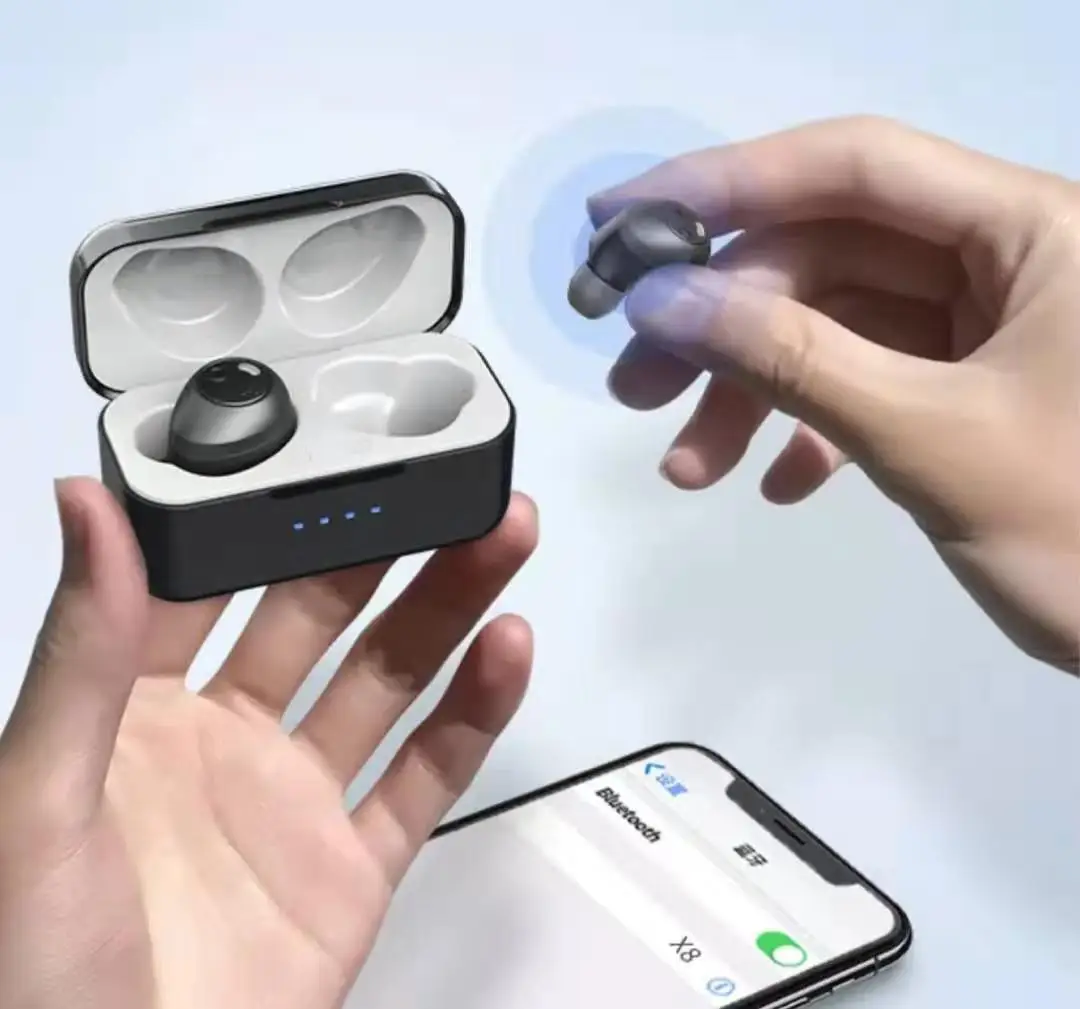 
Deep Bass handsfree Business Wireless Bluetooth Headset with 2Mics wireless headphones in ear noise cancelling 