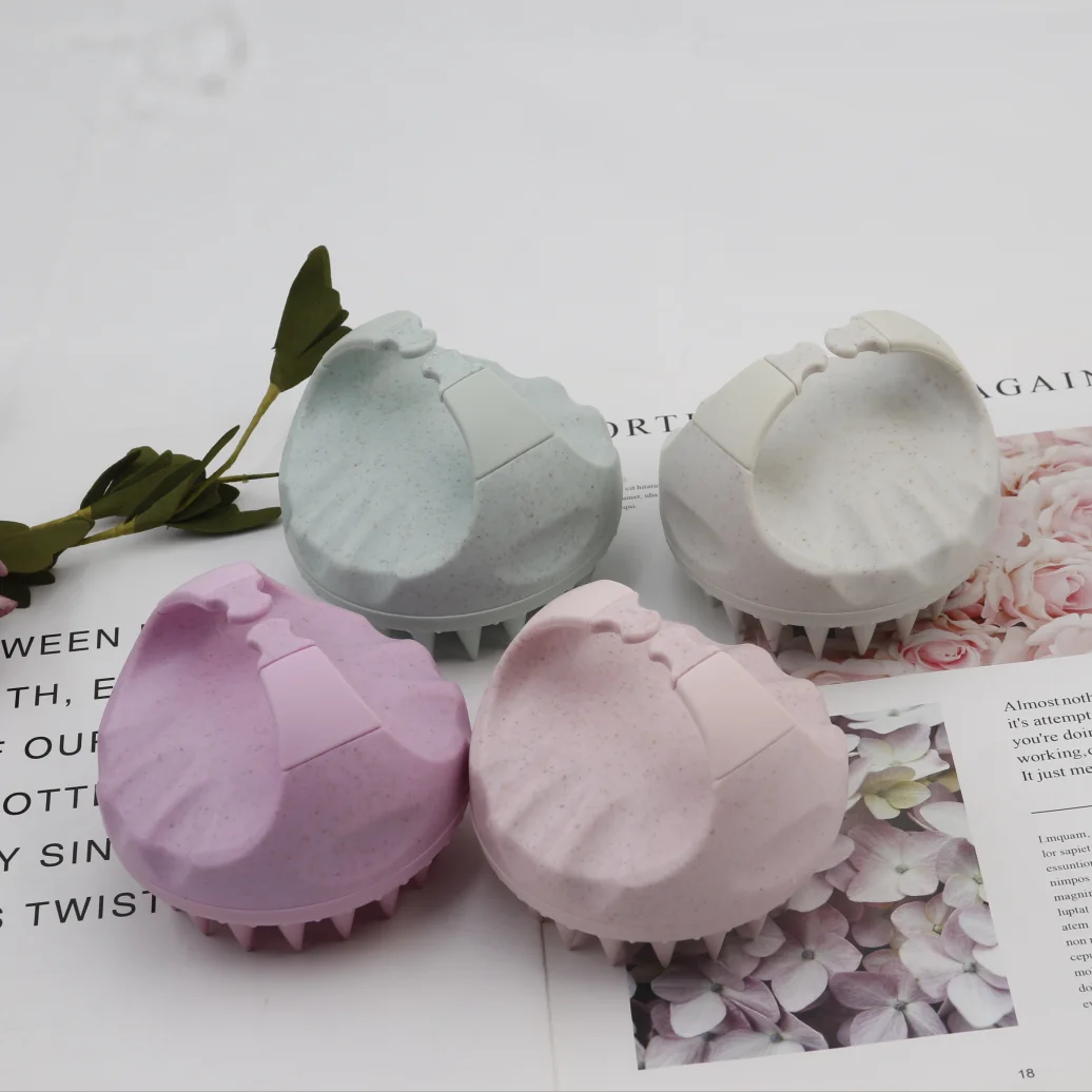Wholesale Hot Selling Anti-skid ABS Handle Silicone Shampoo Hairbrush Dry And Wet Scalp Massage Plastic Bath Hair Brush For Head