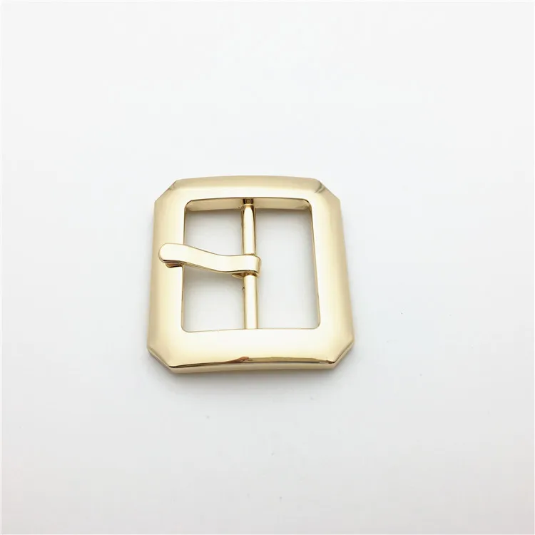 New designs manufacturing 35mm gold buckle center bar cheap custom made square belt buckles