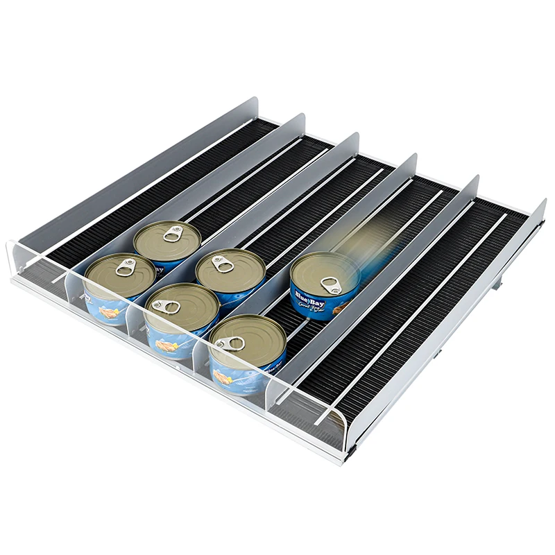 Drink Pusher Bottle Organizer Gravity Feed Roller Slides Shelf Pusher System for Refrigerator Shelf Glides Supermarket shelves