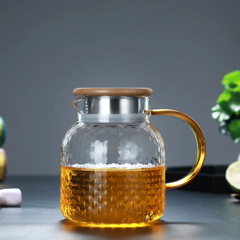 Glass Pitcher Mouth Blown Borosilicate Glass Pitcher Water Jug For Hot/cold Water Glass Ice Teapot And Juice Beverage Kettle