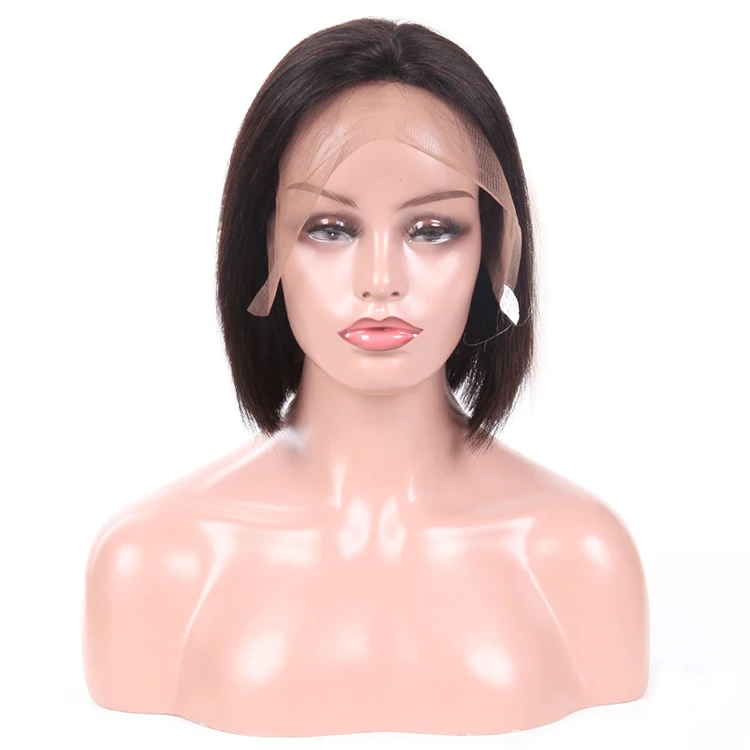 
Wholesale Short Bob Cut Lace Front Wig 100% Virgin Human Hair Lace Wig 8 10 12 14 Inch 