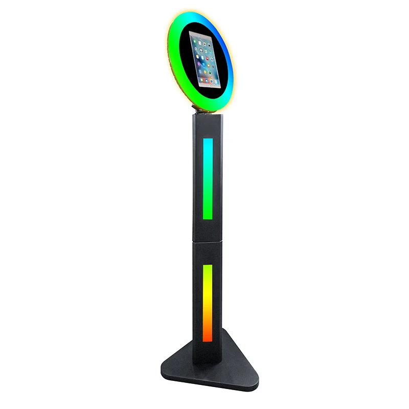 Party Supply Photo Booth Floor Stand Angle Adjustable Selfie Booth Ring Light Ipad Photo Booth
