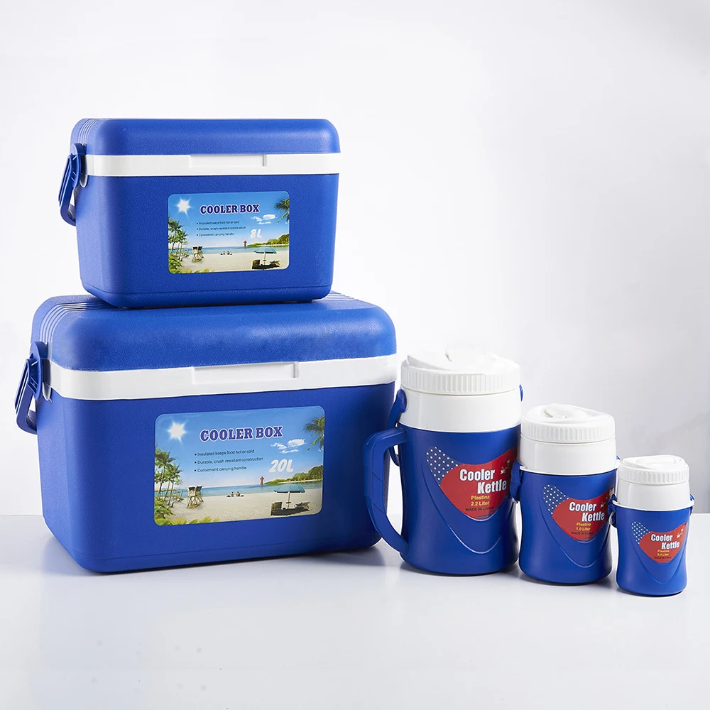 Wholesale Camping Cooler Box Portable  Insulated Reusable Durable BBQ Camping Sports Kettle Set Camping Ice Coolers Boxs Set