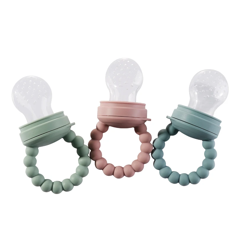 Hot Sale Baby Feeding LFGB Fresh Fruit Food Silicone Feeder What Baby Products Innovative Baby Purified Food Customized Color