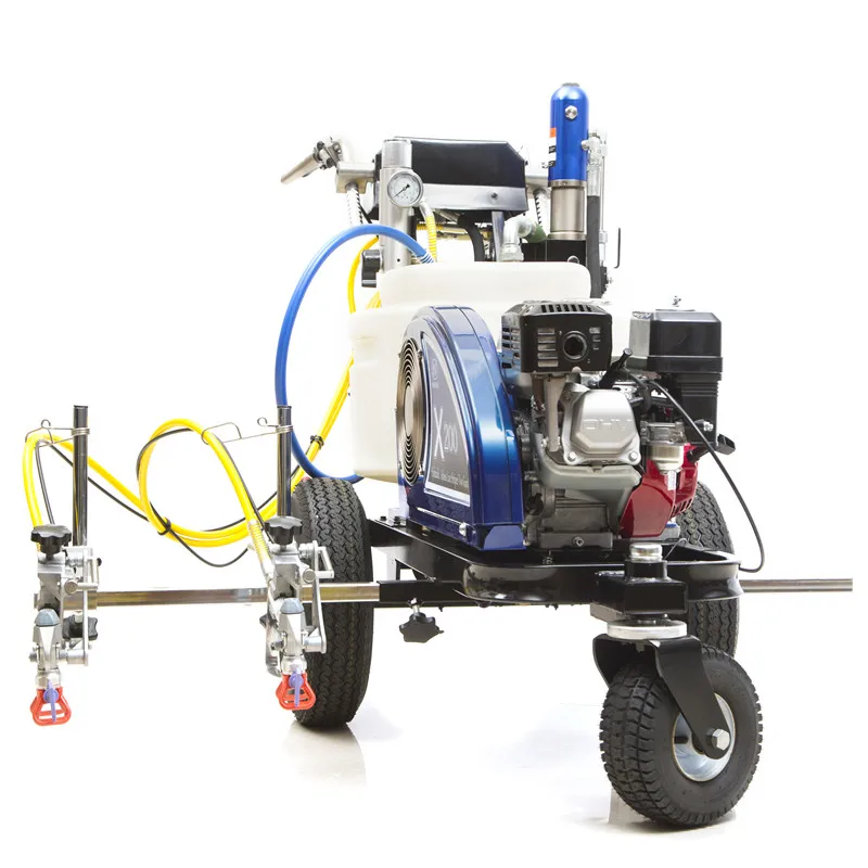 Airless Line Striper Simple guide mark system with two guns road marking machine