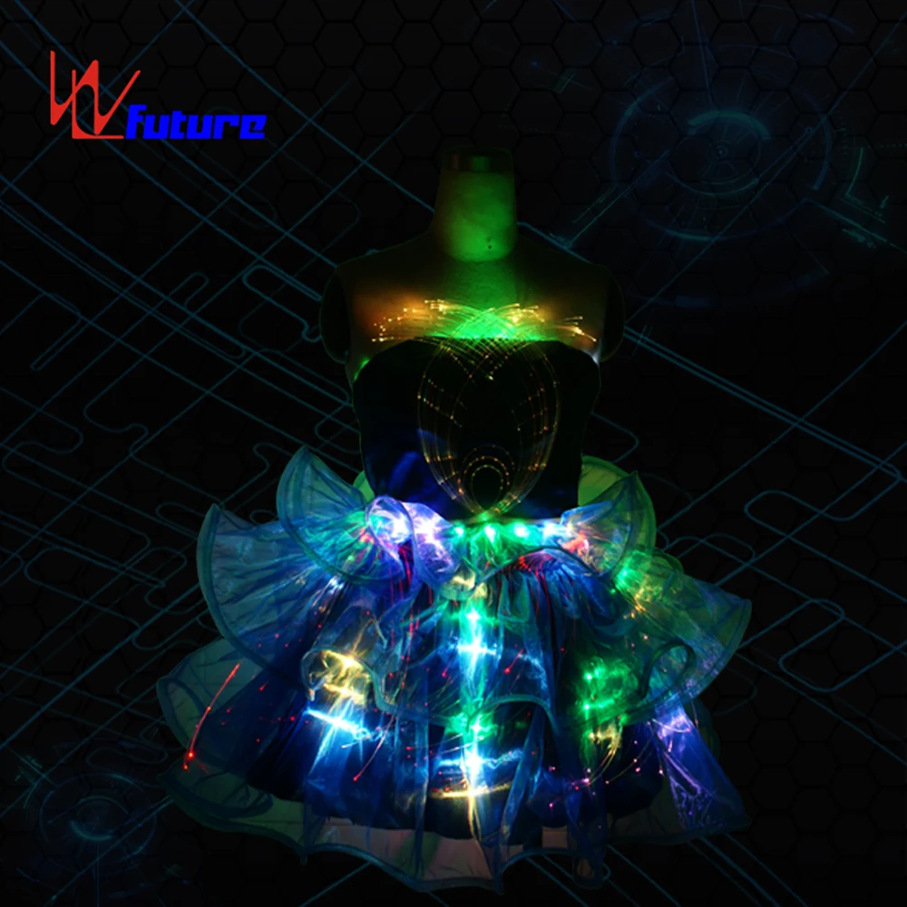 Popular LED Luminous Exotic Dancewear Pole  Lingerie Sexy Stripper Outfits