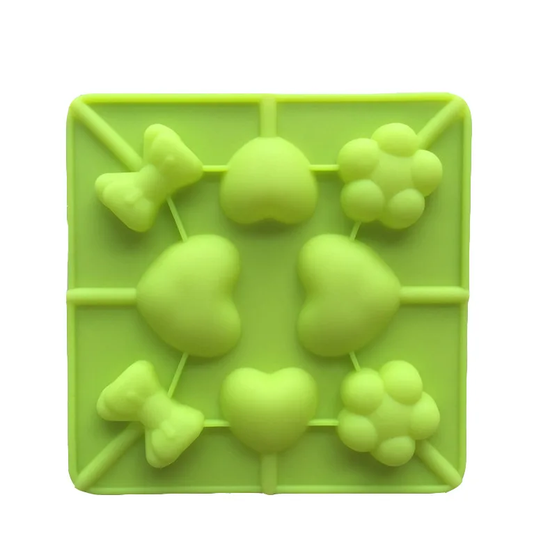 China sale flower love heart lollipop mould silicone mould candy food-grade baking equipments tool