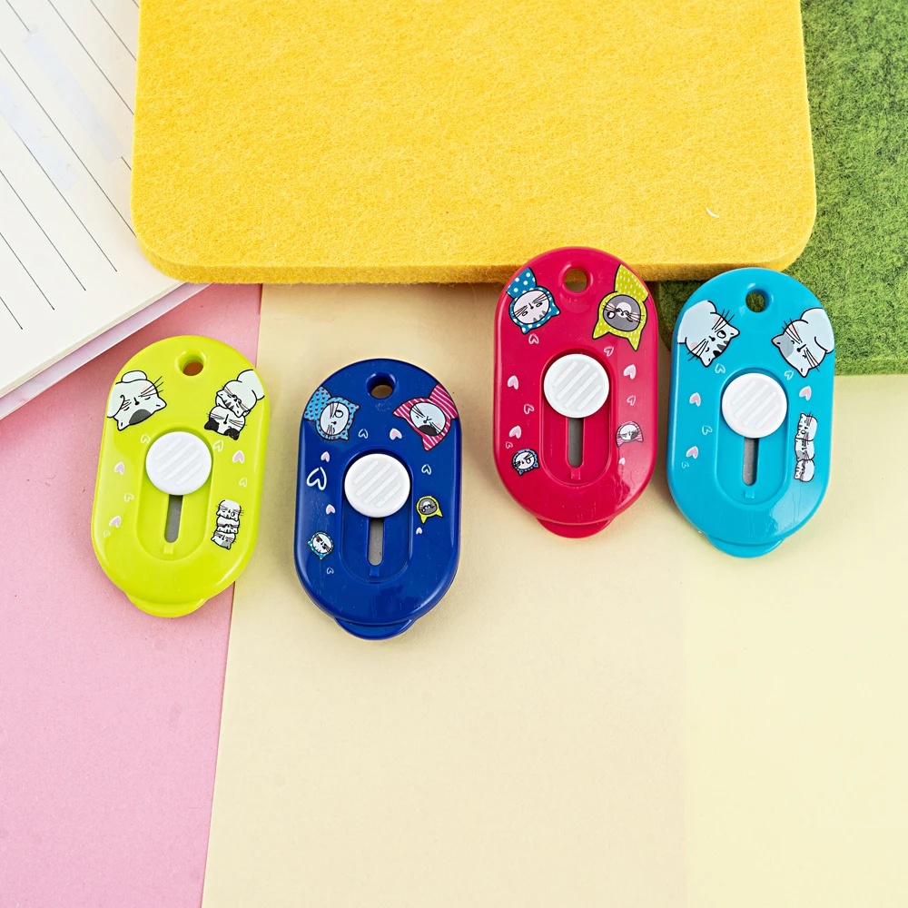 School Student Portable Retractable Paper Cutter DIY Mini Gift Craft Knife