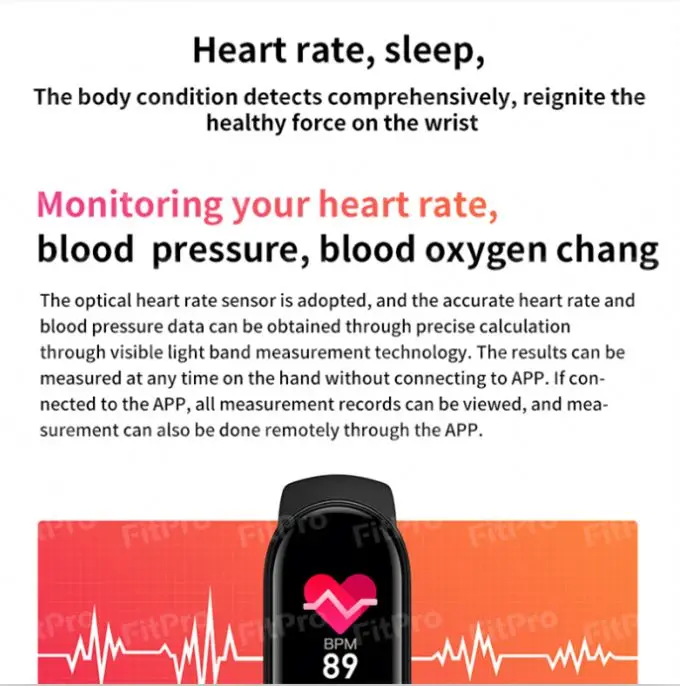 M6 Smart Watch Wholesale M6 Fitness Tracker OLED Display Heart Rate Monitor Waterproof Sport Bracelet Activity Tracker Wristband