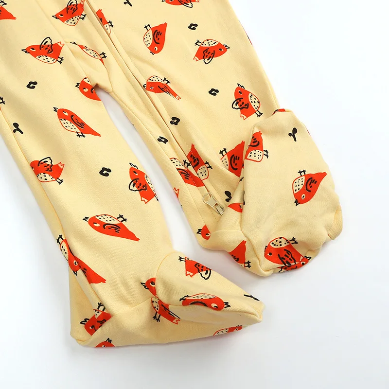 Spring Clothes Autumn Footed Romper Print Unisex Baby Rompers Baby item With OEM Logo
