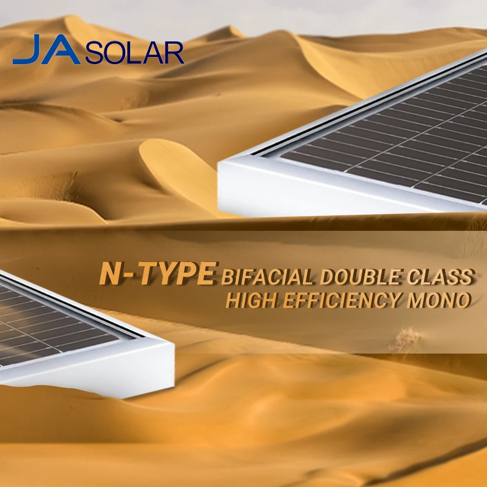 JA N-type TOPCon Panel Solar 575W 580W 585W 590W 600W Bifacial 144 Cells N-type Solar PV Panels For Solar Power Systems