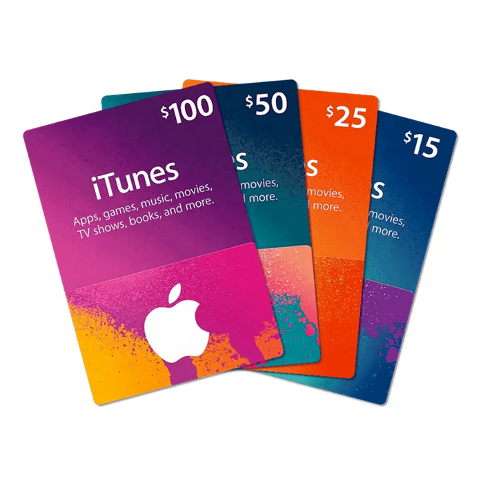 Подарочная карта для Apple Store на сумму 100 долларов США бумажная с доставкой по электронной почте