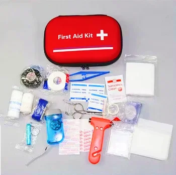 TIEJIANDAN factory directly sell CE ISO high quality Lightweight first aid bag red first aid kit for travel Car em
