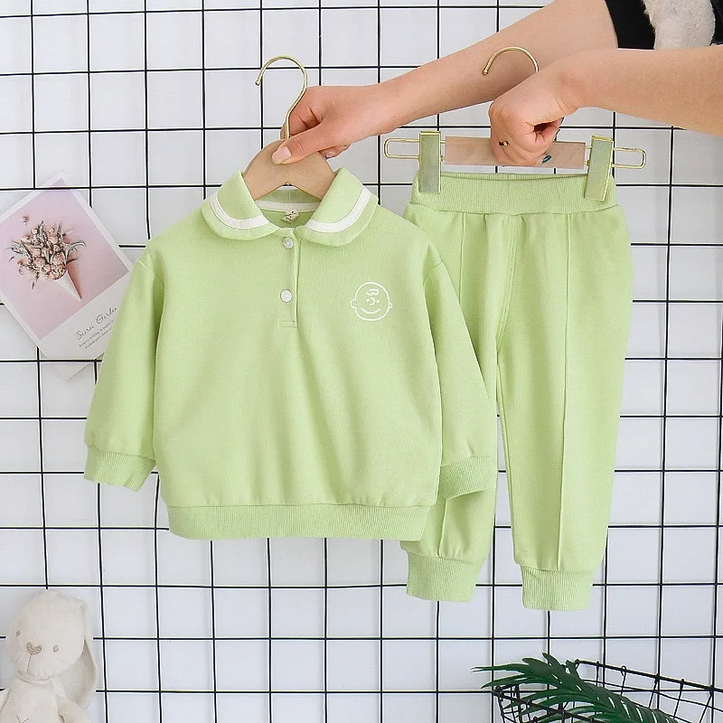 2022 Trend Children Clothes Top Little Girl Model 2 Pieces Clothing Set Baby Jacket And Long Pants Children Girl Clothes Set