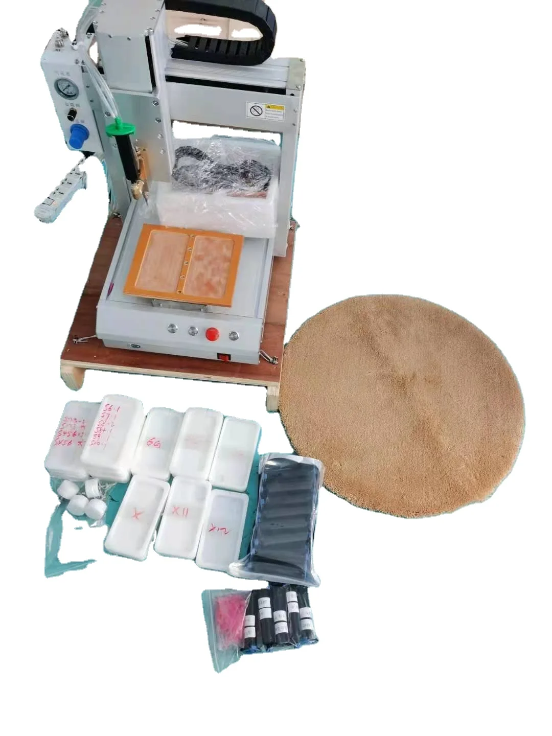 HDX Automatic Rotating Glue Dispensing Robot Machine  Glue Dispenser Robot with Hot Melt Glue, UV, Resin