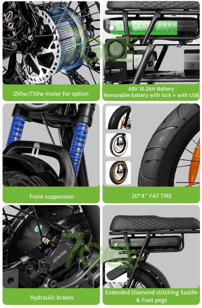 7GO Durable Offroad 48v Fat Tire Electric Bike Heavy-Duty Design for Trail Riding and Rough Terrain