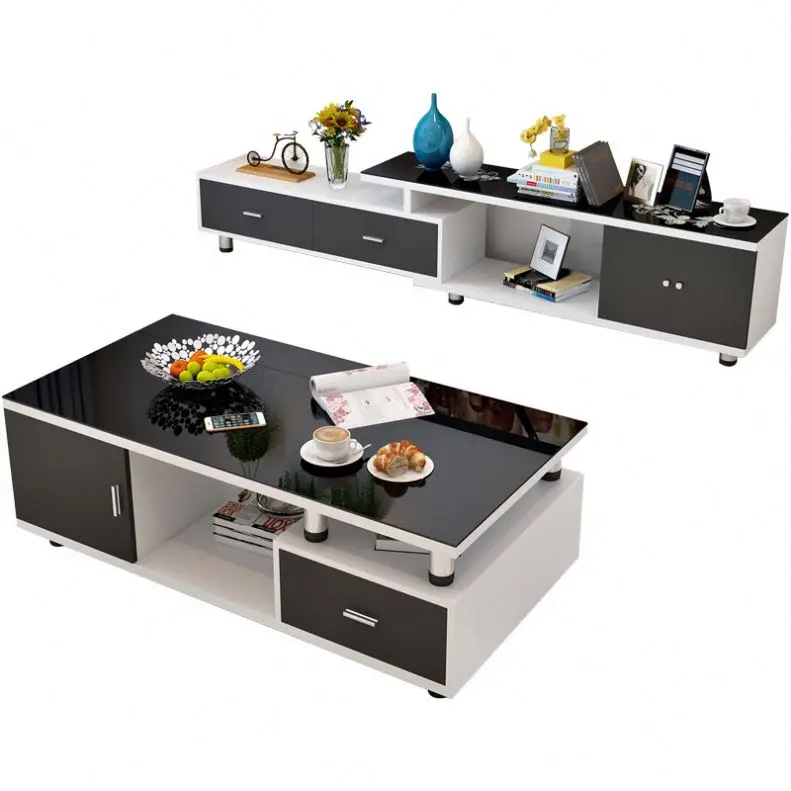 Practical TV Cabinet with Color CLights Universal Entertainment Center Glossy TV Cabinet