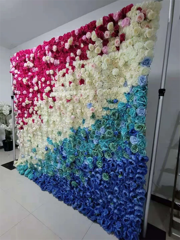 
V1007 China beautiful wall hanging flowers arch wedding decorative rose flowers 
