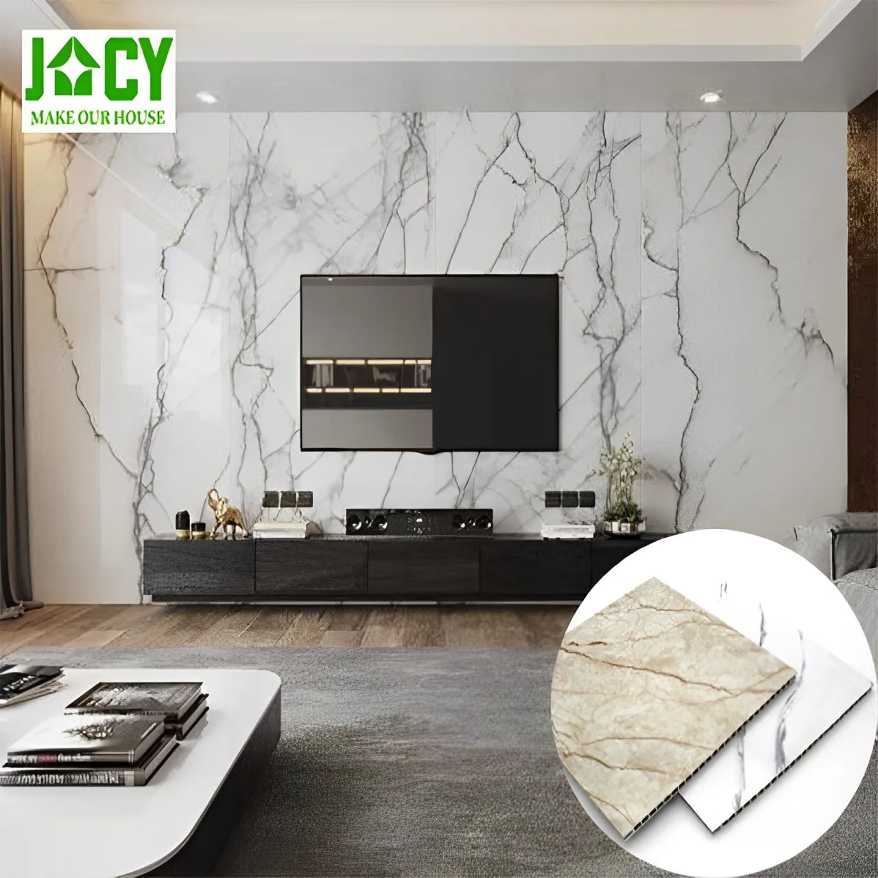 Factory Price panel TV Background Wall Panel Sheet for Villa home  Waterproof Fireproof European Design