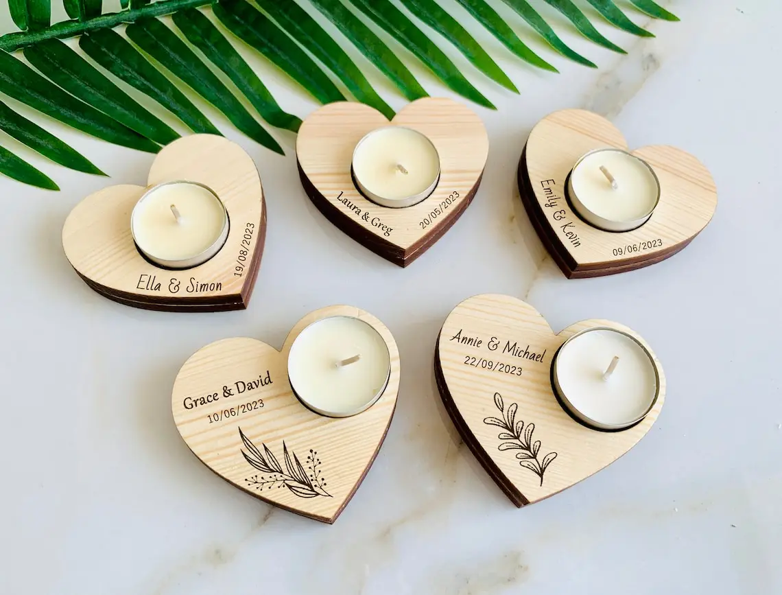 Hot  sale  Heart Candle Personalized Wedding Favors