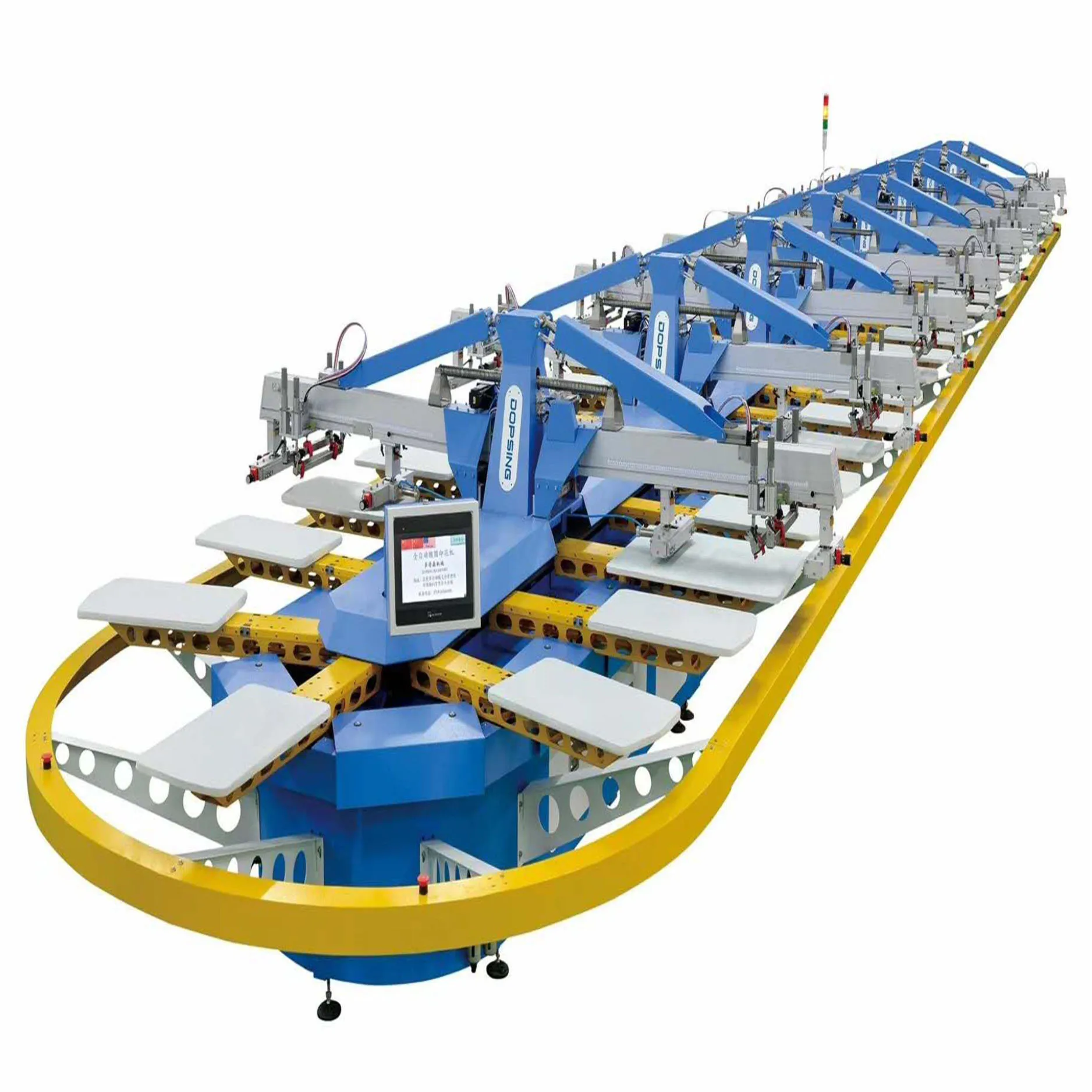 KINWAH(DOPSING) Multi Color Oval Printer Full Automatic T Shirt Silk Screen Printing Machine