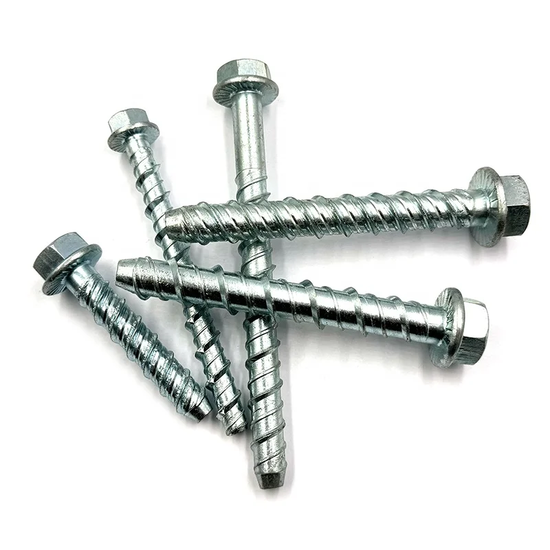 White Zinc Plated Hex Flange Concrete screw Bolt For Concrete Fixing concrete Anchor bolt