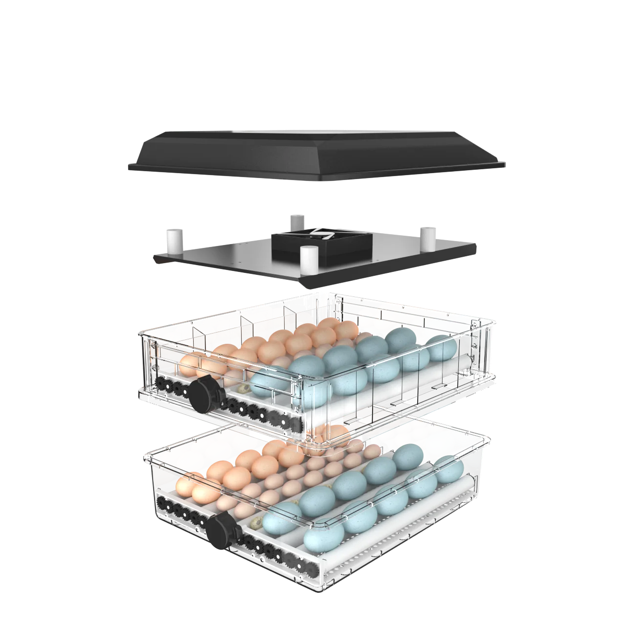 2 Layers 128pcs Automatic Poultry Chicken Egg Incubator