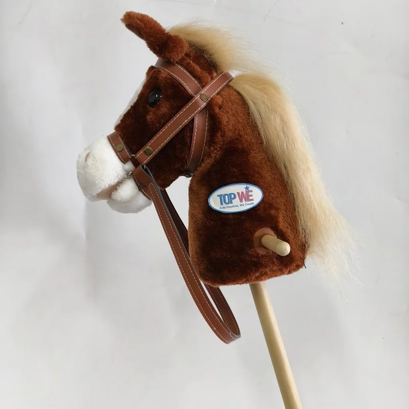 Hobby Handmade Horse Stick Pretend Play Toy for Children BROWN