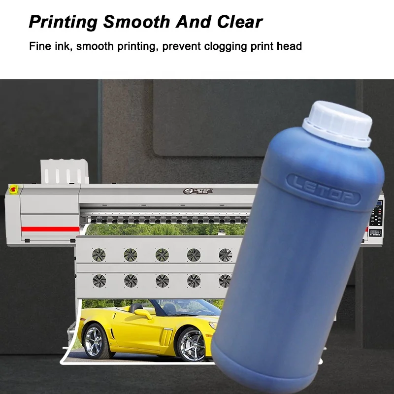 LETOP High Quality Eco Solvent Ink 4 Colors Digital Printing 1 Litre Printing Ink For DX5 DX7 I3200 Head