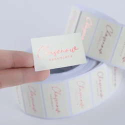 Custom Wine Metallic Label with hot foil custom logo print 500ml beverage label