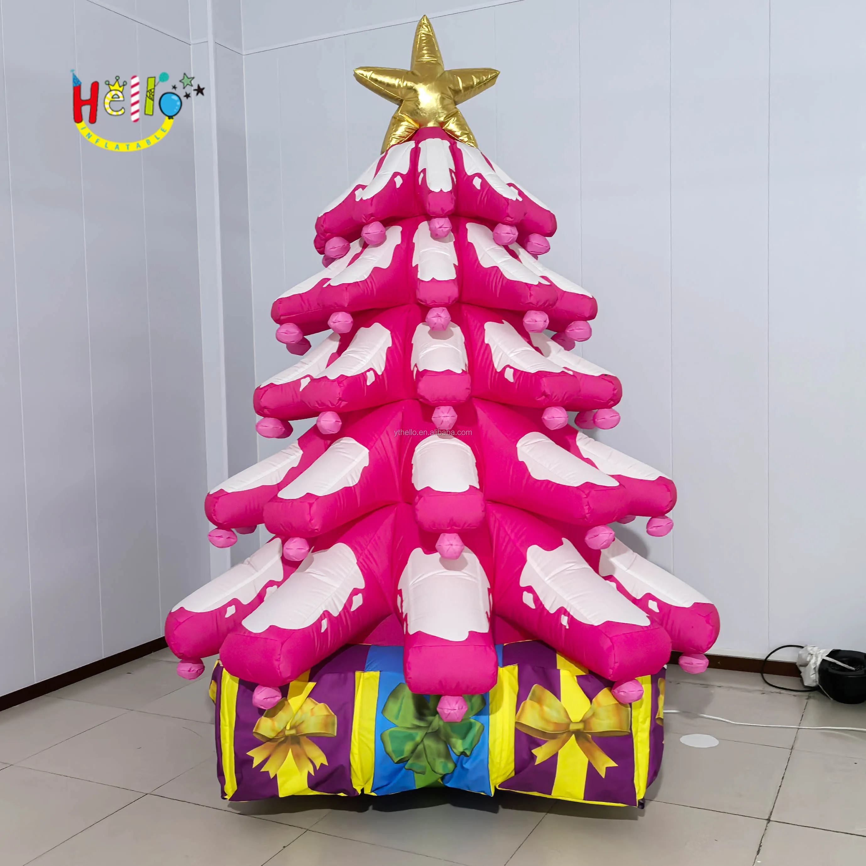 Outdoor Christmas Decorations Pink Inflatable Christmas Tree For Lawn Garden Christmas Holiday Decorations