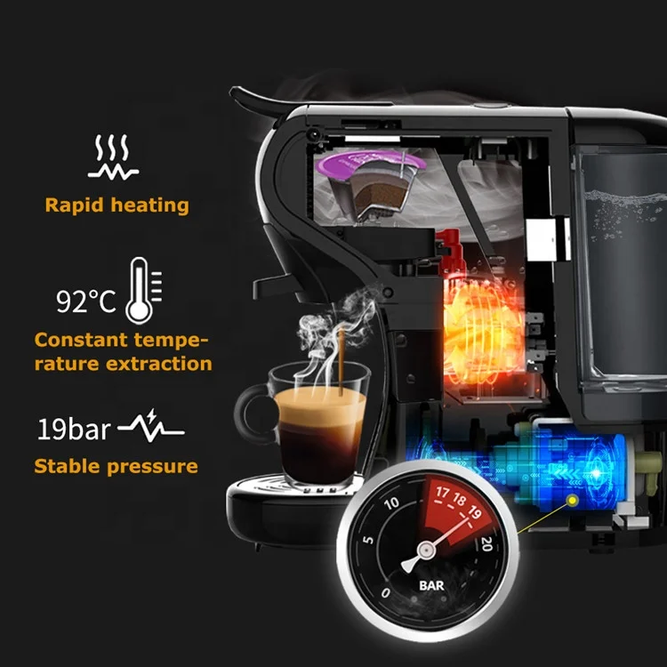 Factory support 0.6 Liter Capacity Water Tank Maker Portable Coffee Machine
