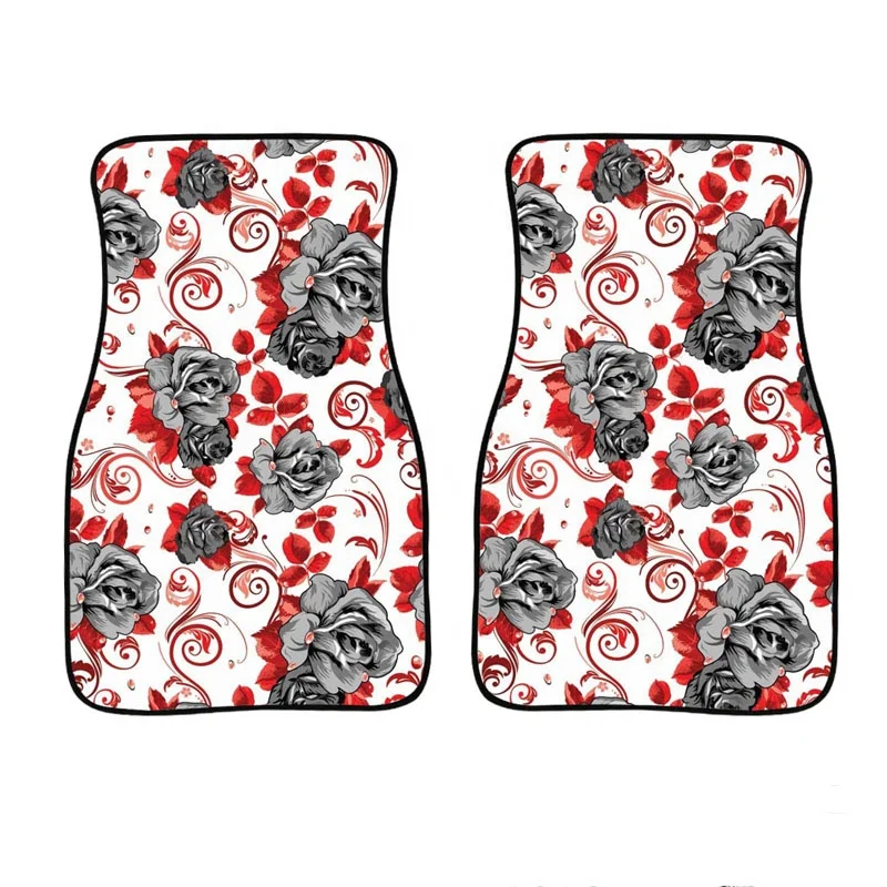High quality luxury custom anti slip car mats sublimation printing washable auto car mat customize logo artwork