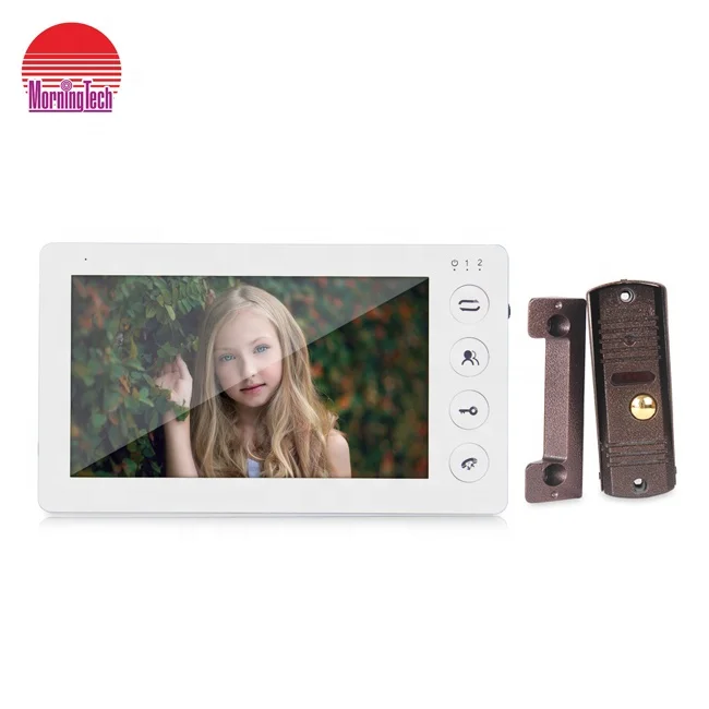  Новый дизайн 4 проводной 7 дюймовый монитор видео-телефон двери HD двухстороннее аудио домофон система цветных полос видео-дверной звонок