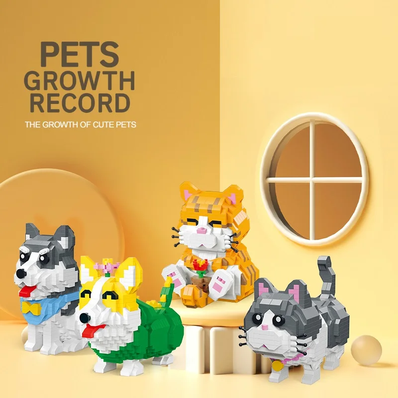 OEM custom building blocks manufacturer 3D Puzzle Assembling Toy Micro Particle Brick Jigsaw Cartoon Toy